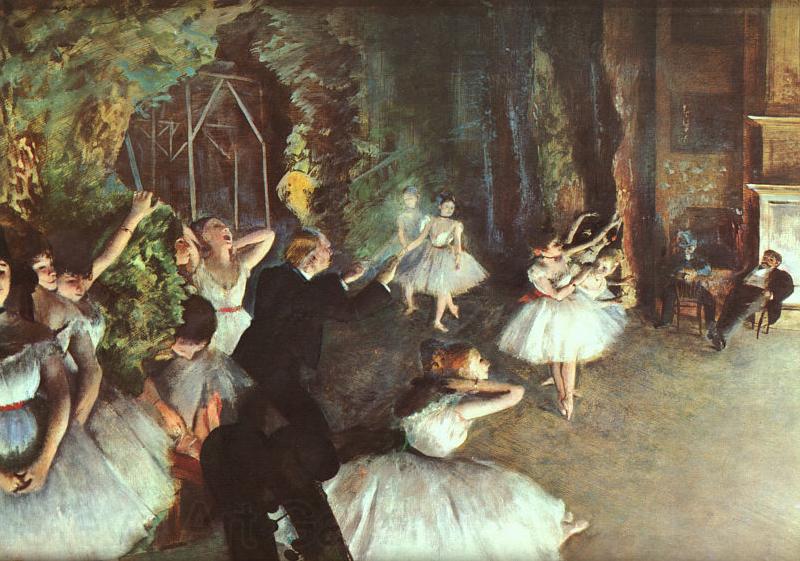 Edgar Degas Rehearsal on the Stage Norge oil painting art